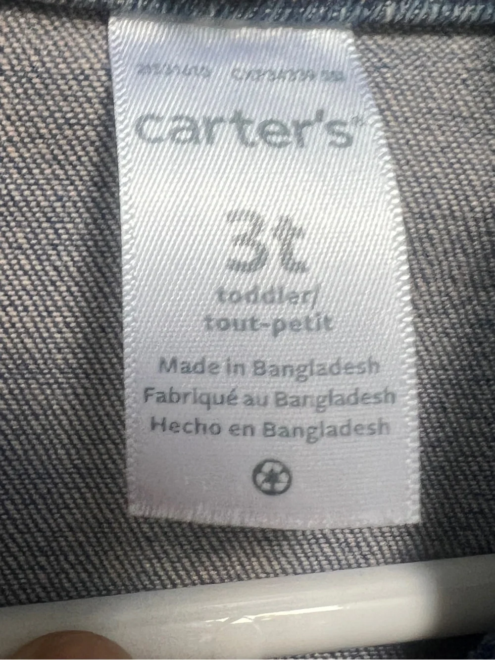 Girl’s Carters Jean Jacket (Size 3T) NWT